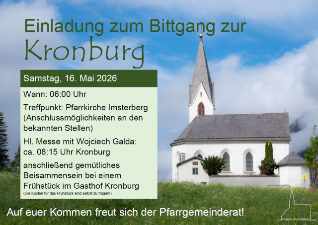 2026 | Bittgang nach Kronburg