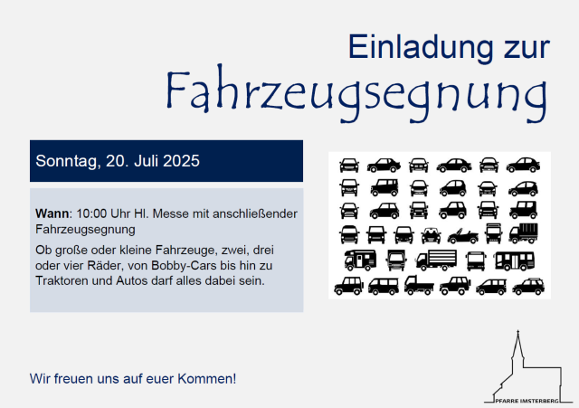 Fahrzeugsegnung