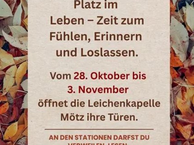 Trauer einen Raum geben