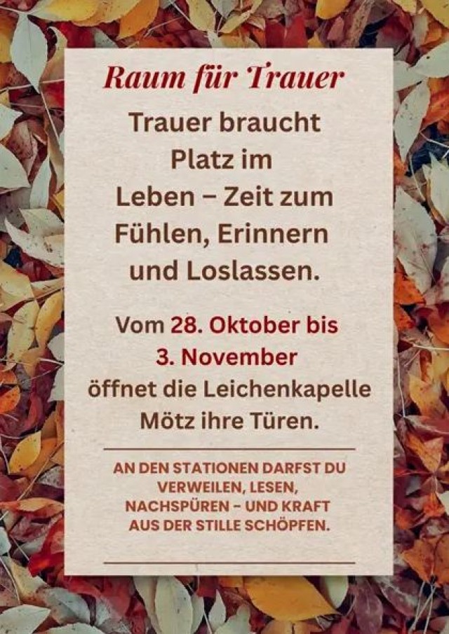 Trauer einen Raum geben