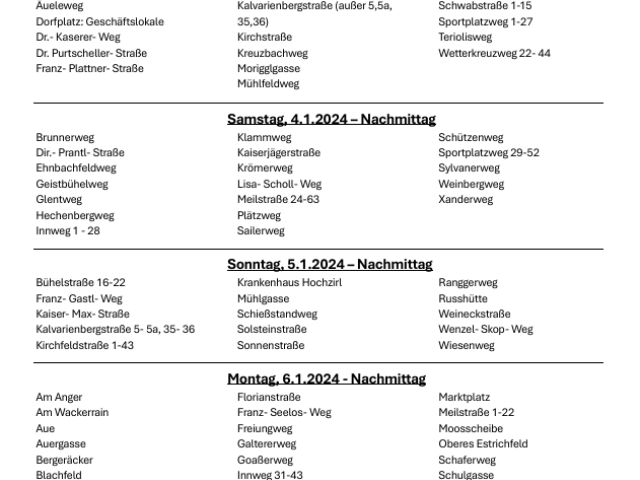 Dreikönigsaktion Sternsingen 2025