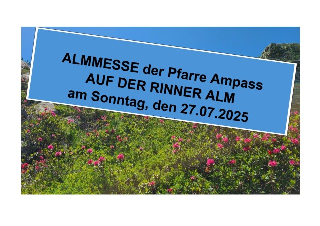 Almmesse auf der Rinneralm
