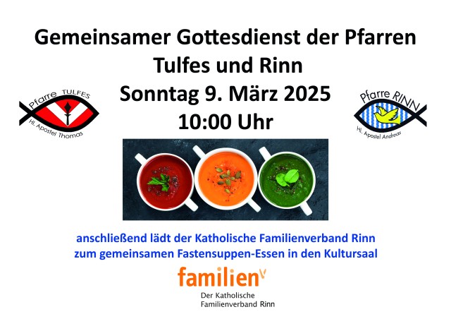 Gemeinsamer Gottesdienst der Pfarren Rinn und Tulfes