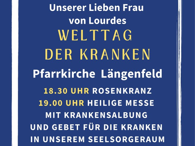 Welttag der Kranken