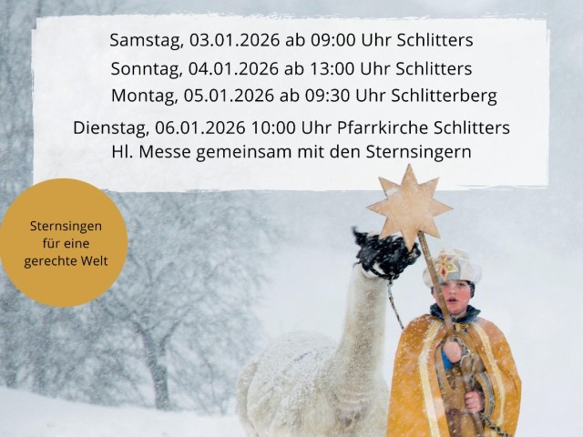 Sternsingen in der Pfarre Schlitters