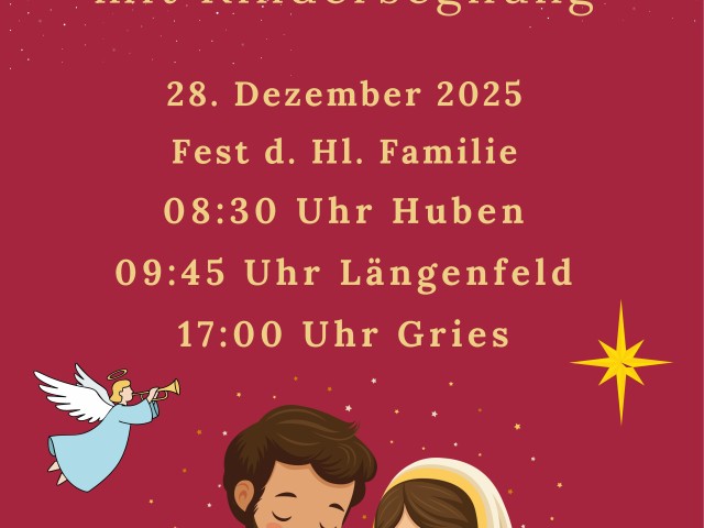 Fest der Hl. Familie - Sonntag 28. Dezember 2025 9.45 Uhr