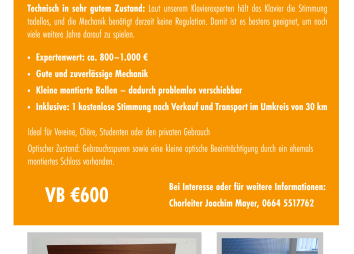 Klavier günstig abzugeben!