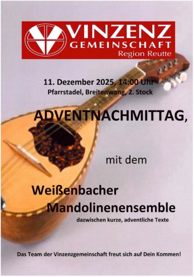 Adventnachmittag der Vinzenzgemeinschaft Region Reutte