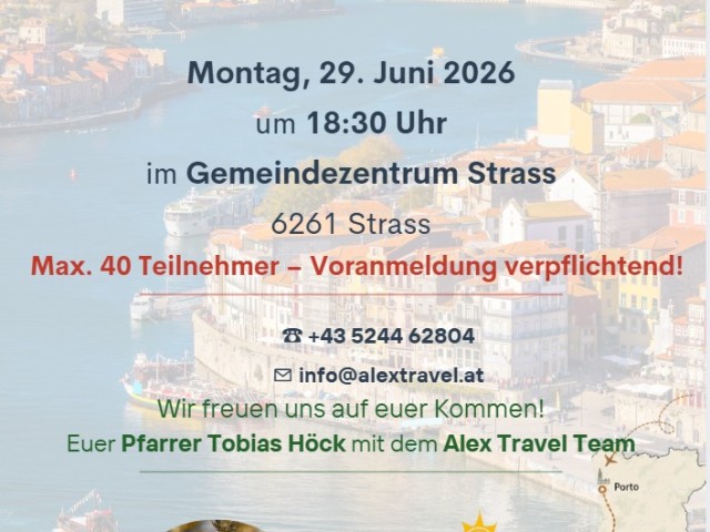Einladung zum Infoabend Wallfahrt Portugal