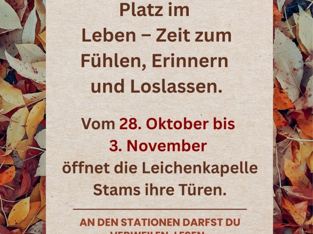 Trauer einen Raum geben