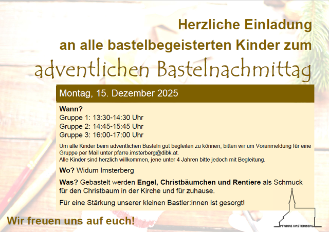 2025 | Adventlicher Bastelnachmittag