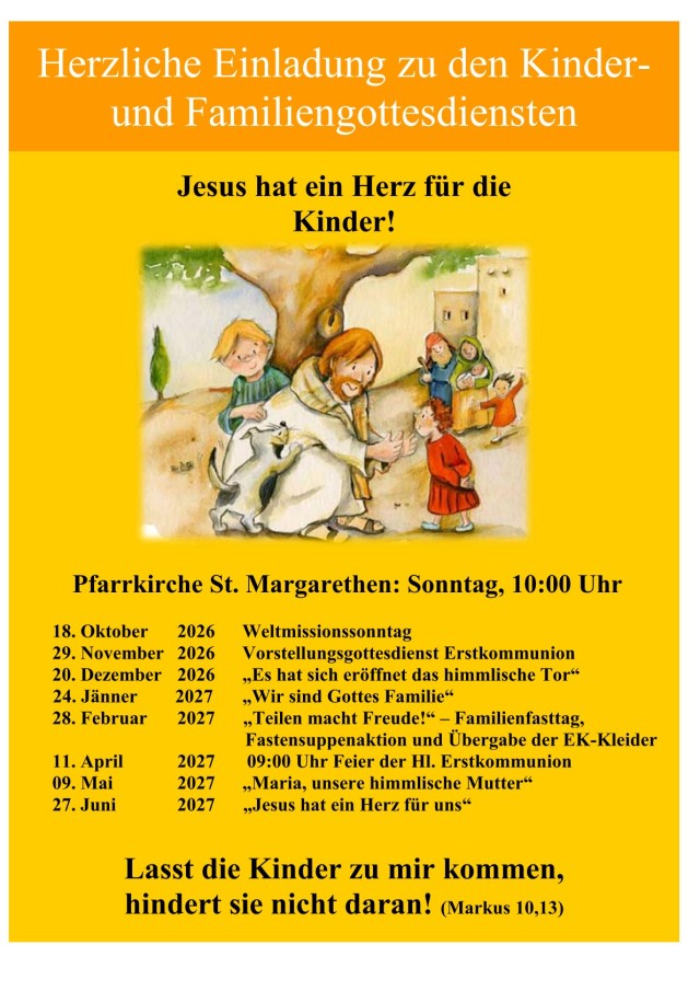 Termine Kinder- und Familiengottesdienste