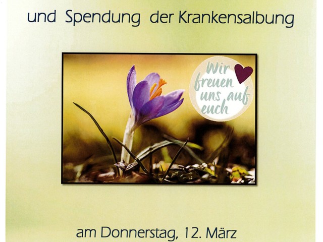 Gottesdienst mit Spendung der Krankensalbung