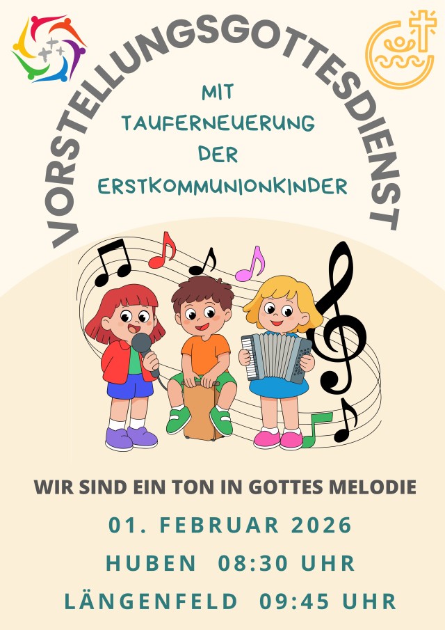 Vorstellungsgottesdienst der Erstkommunionkinder mit Tauferneuerung