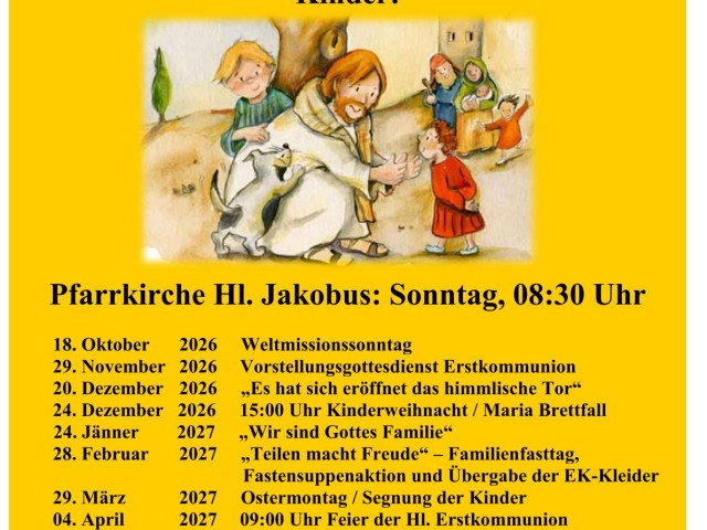 Termine Kinder- und Familiengottesdienste