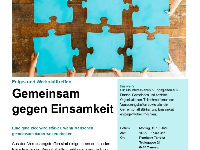 Gemeinsam gegen Einsamkeit - Caritas in Tarrenz
