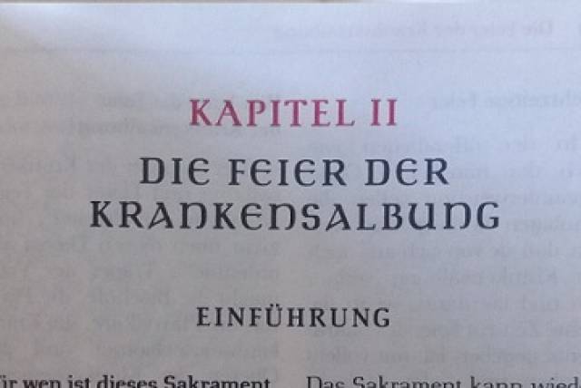 Ablauf der Krankensalbung