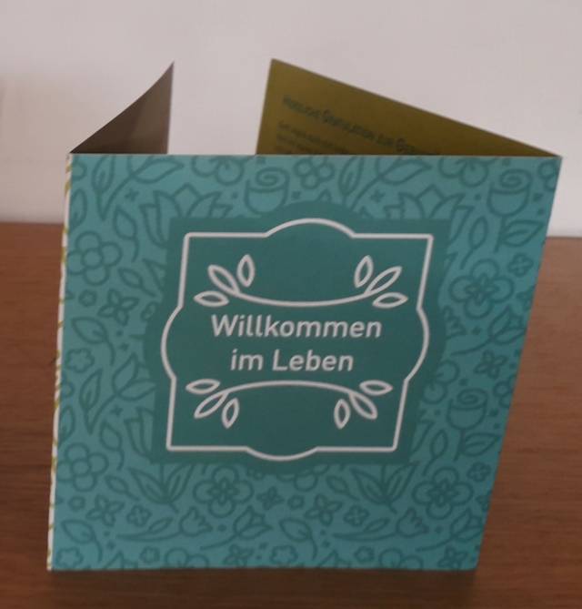 Willkommen im Leben Glückwunschkarte zur Geburt