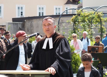 20250609 REUTTE ERÖFFNUNG KLOSTERGARTEN 02 EVANGELISCHER PFARRER MICHAEL JÄGER CR Robert Pacher