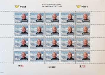 Bischof Reinhold Stecher Praesentation Briefmarken 2021 11 19 C Sigl 5904