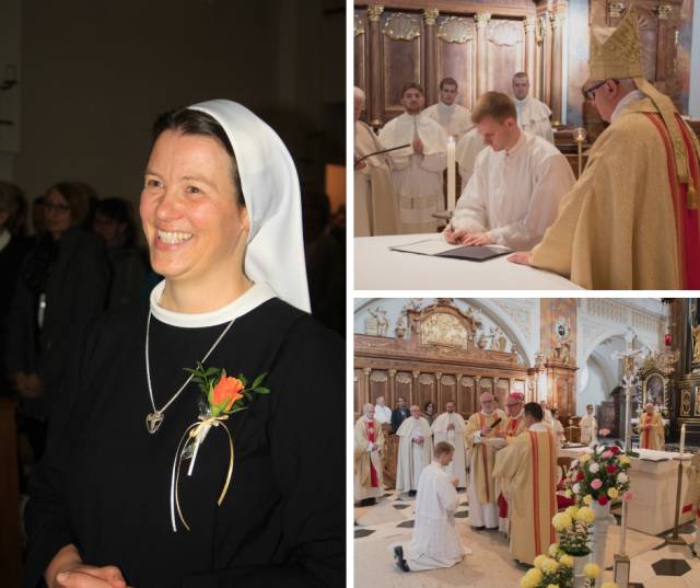 Professfeiern bei den Barmherzigen Schwestern Zams und im Prämonstratenser-Stift Wilten