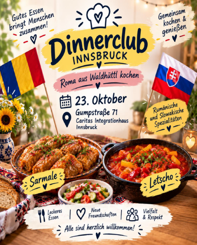 Roma aus dem Waldhüttl kochen im Dinnerclub