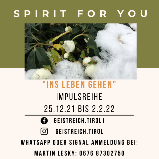 Spirit4u: Ins Leben gehen