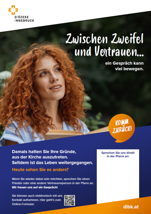 Plakatserie zur Rückkehr in die Katholische Kirche