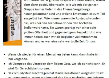 Rückmeldungen aus einer Gruppe