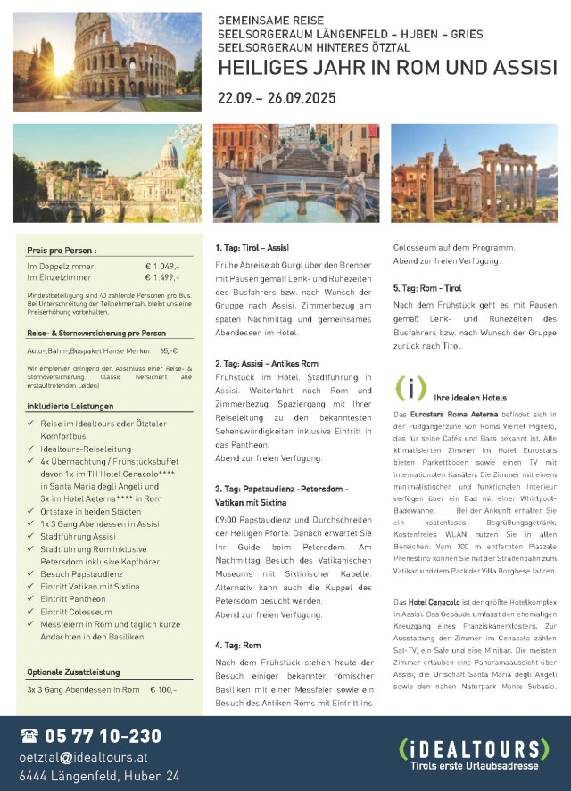 Heiliges Jahr in Rom u. Assisi