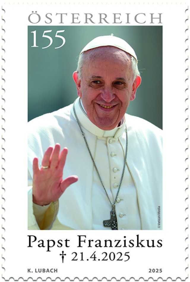 Post würdigt verstorbenen Papst Franziskus mit Sonderbriefmarke