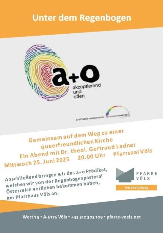Unter dem Regenbogen - Veranstaltung in der Pfarre Völs