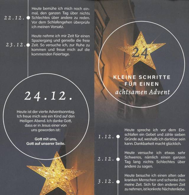 Adventskalender 24 kleine Schritte