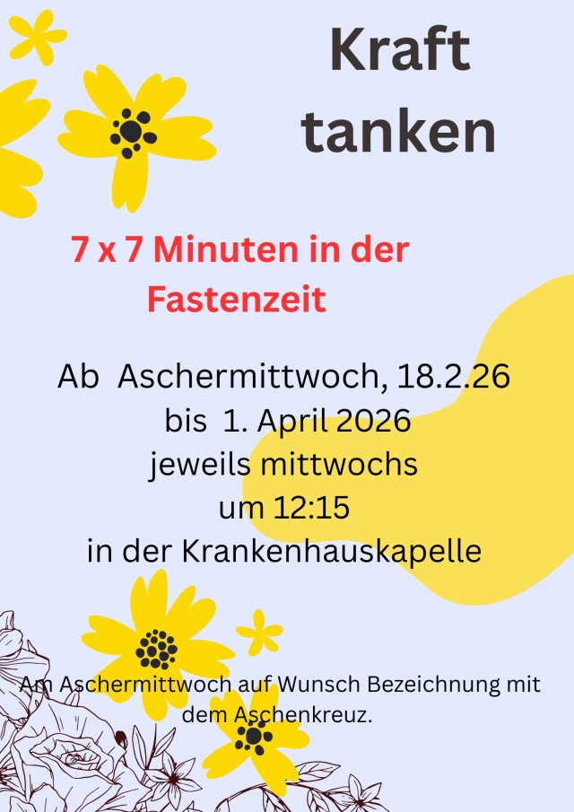 7x7 Minuten Kraft tanken im Krankenhaus-Alltag