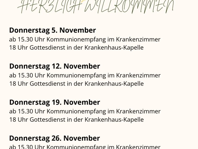 Gottesdienst in der Krankenhaus-Kapelle