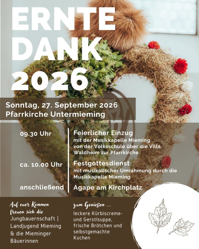 ERNTEDANKFEST IN UNTERMIEMING
