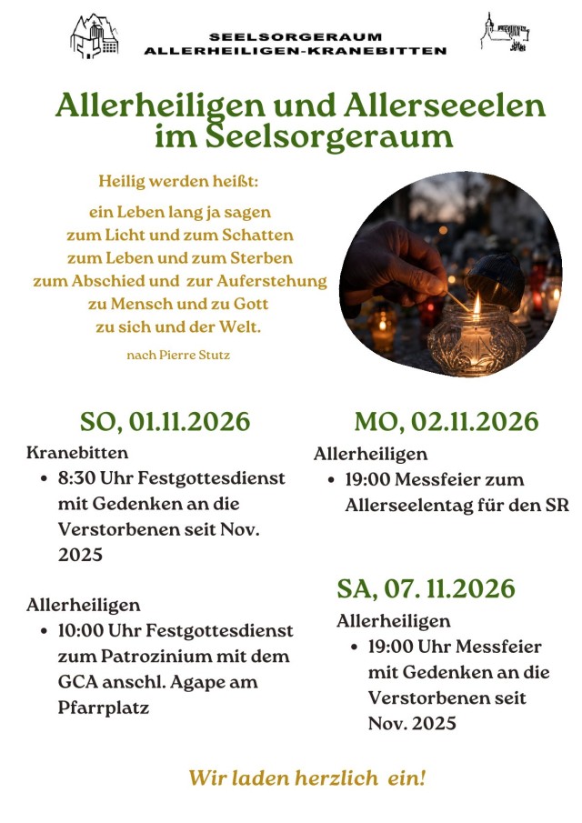 Allerheiligen und Allerseelen im Seelsorgeraum