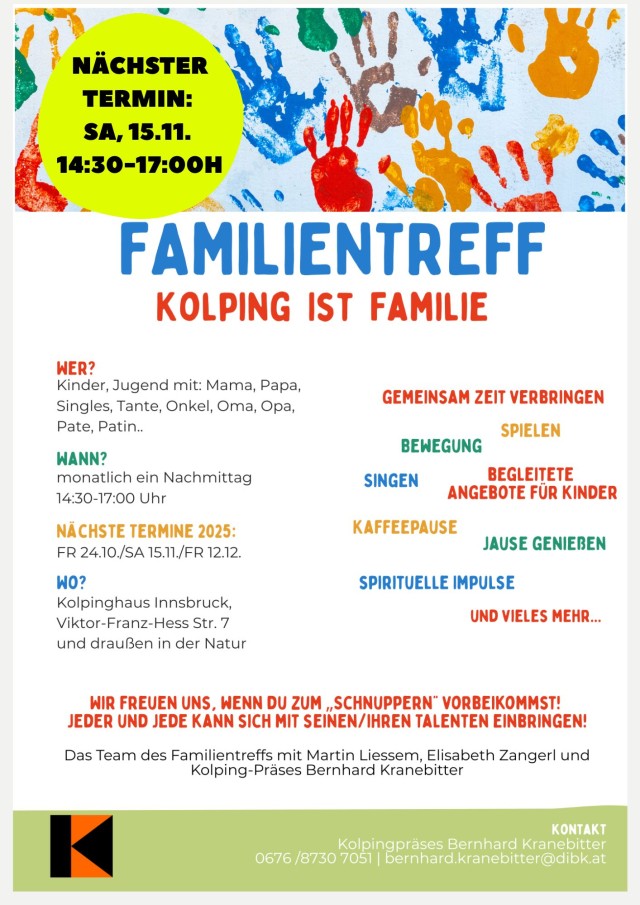 Kolping Familientreff am 15.11.2025