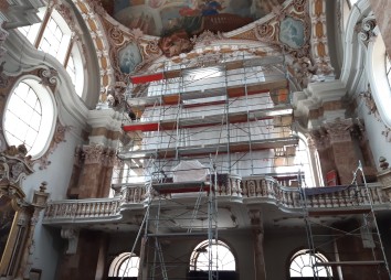 Sanierung Dom St Jakob Innsbruck 2022 06 08 Geruestaufbauarbeiten6