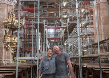 Sanierung Dom St Jakob Innsbruck 2022 06 22 Geruestbegehung Sigl 16
