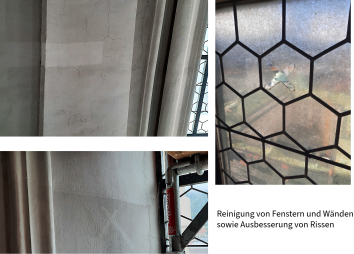 Reinigung Von Fenstern Und Wänden Sowie Ausbesserung Von Rissen