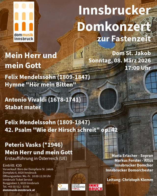 Innsbrucker Domkonzert zur Fastenzeit