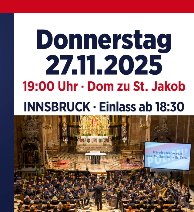 Konzert der Polizeimusik Tirol im Dom