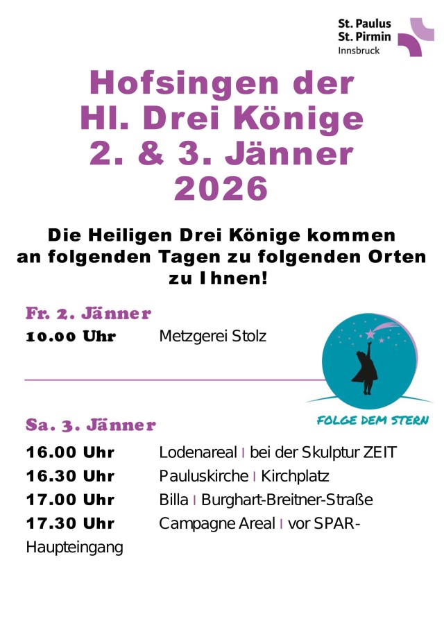 Hofsingen der Sternsinger*innen