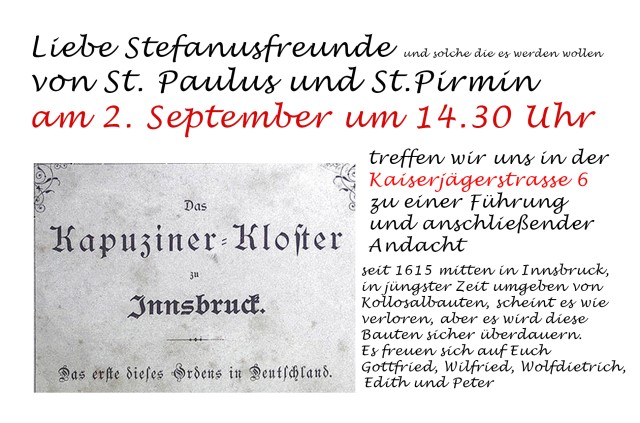 Stefanuskreis besucht das Kapuzinerkloster