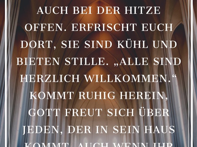 Kirche erfrischt