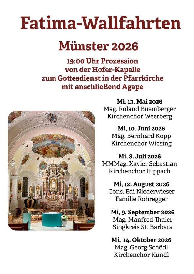 Fatimawallfahrten Münster 2026