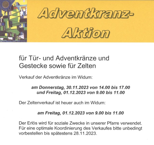 Adventkranzaktion