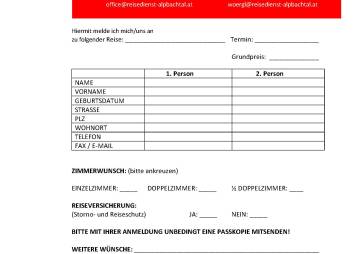 Anmeldeformular