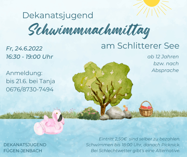 Schwimmnachmittag am Schlitterer See